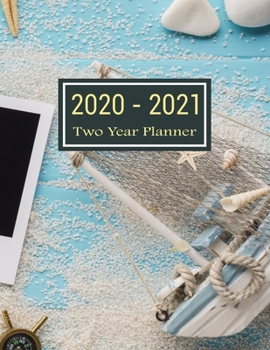 Paperback 2020-2021 Two Year Planner: Beach & Photo Two Year Planner, Two Year Calendar 2020-2021, Daily Monthly Planner 2020 Size 8.5 x 11 Inch, 60 Months Book