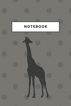 Paperback Notebook: Giraffe Gray Notebooks And Journals Soft Cover Lined Animal Pet Composition Book For School Book