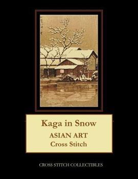 Paperback Kaga in Snow: Asian Art Cross Stitch Pattern [Large Print] Book