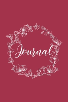 Journal: Burgundy Lined Notebook | Cute Color Journal | Daily Journal | 6x9 inches, 100 pages