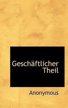 Paperback Gesch Ftlicher Theil Book