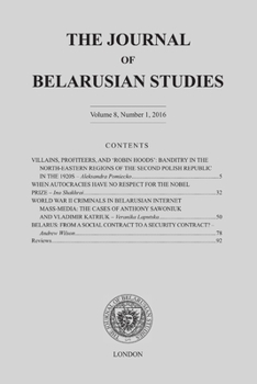 Paperback The Journal of Belarusian Studies 2016 Book