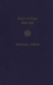 Hardcover Kleist on Stage, 1804-1987 Book