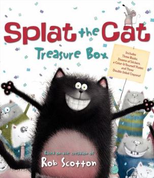 Paperback Splat the Cat Treasure Box [With Stickers and Poster and Crayons and 3 Paperbacks and Treasure Box] Book