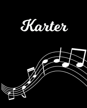 Paperback Karter: Sheet Music Note Manuscript Notebook Paper - Personalized Custom First Name Initial K - Musician Composer Instrument C Book