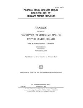 Proposed fiscal year 2006 budget for Department of Veterans Affairs programs