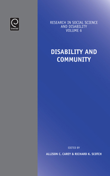 Hardcover Disability and Community Book