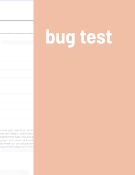 Paperback bug test Book