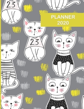 Paperback 2020 Planner: Weekly & Monthly Planner Organizer 2020 - Cats Themed One Year Planner for Cat Lovers - Calendar Schedule Views With E Book