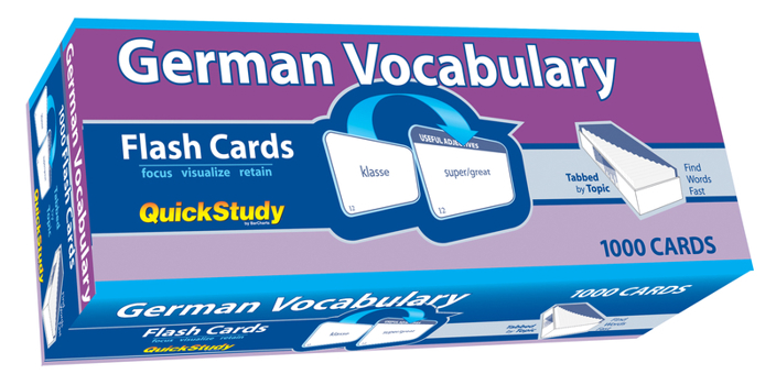 Misc. German Vocabulary 1000 Flash Cards: A Quickstudy Tool Book
