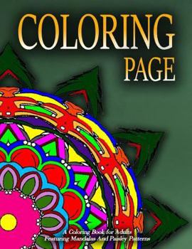 Paperback COLORING PAGE - Vol.5: adult coloring pages Book