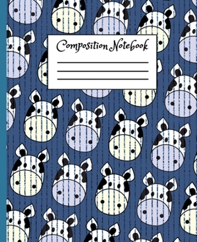 Composition Notebook: Cute Cow Cartoon themed Cover Design Composition Notebook For Girls Boys Kids Teens For Taking notes & Ideas - Perfect gifts For Cow Lovers.