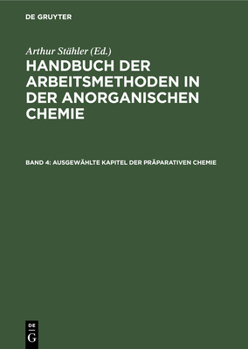 Hardcover Ausgewählte Kapitel Der Präparativen Chemie [German] Book
