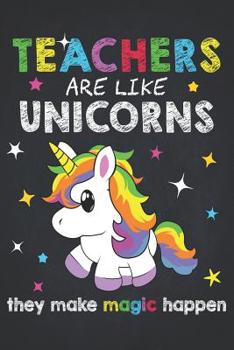 Paperback Teacher Life: Teacher Unicorn Kawaii Stars School Composition Notebook College Students Wide Ruled Line Paper 6x9 Teachers Are Like Book