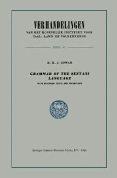 Paperback Grammar of the Sentani Language: With Specimen Texts and Vocabulary Book