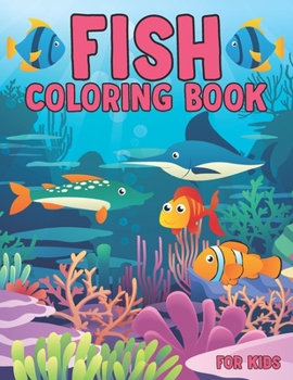 Fish coloring book for kids