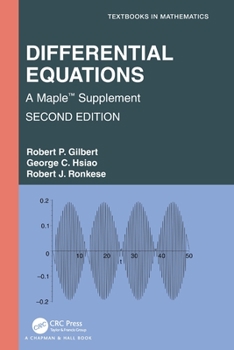 Paperback Differential Equations: A Maple(TM) Supplement Book