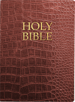 Leather Bound Kjver Holy Bible, Large Print, Walnut Alligator Bonded Leather, Thumb Index: (King James Version Easy Read, Red Letter, Burgundy) [Large Print] Book