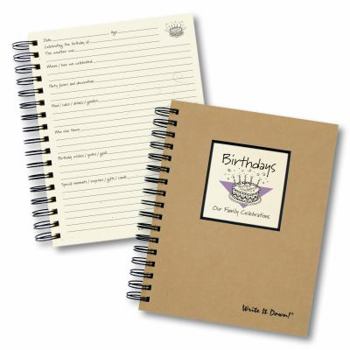 Spiral-bound Birthdays, Our Family Celebrations (Kraft Brown) Book