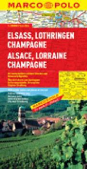 Map Alsace, Lorraine, Champagne Marco Polo Map (Marco Polo Maps) Book