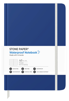 Hardcover Stone Paper Ocean Blue Lined Notebook Book