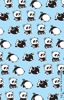 Paperback Dot Grid Notebook: Funny Rolling Kawaii Panda Bears Dotted Journal and Planner, Cute Dot Notebook and Organizer for Unique and Creative C Book