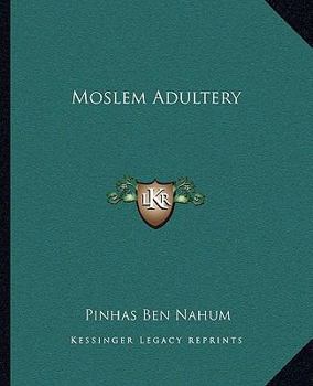 Paperback Moslem Adultery Book