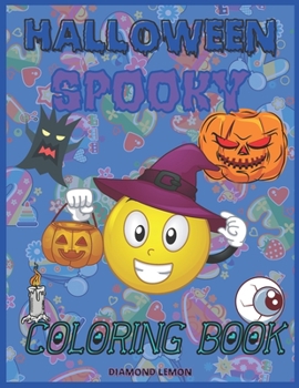 Paperback Halloween Spooky Coloring Book: Cool Activity Book Color By Number Book