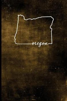 Paperback Oregon: 6" x 9" - 128 Pages: Oregon State Silhouette Hand Lettering Cursive Script Design on Soft Matte Cover - Notebook, Diar Book