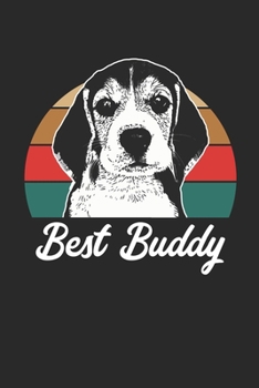 Paperback Beagle Notebook - Best Buddy Journal - Beagle Diary: Medium College-Ruled Journey Diary, 110 page, Lined, 6x9 (15.2 x 22.9 cm) Book