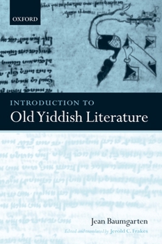 Hardcover Introduction to Old Yiddish Literature Book