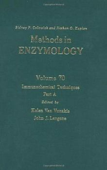 Hardcover Immunochemical Techniques, Part a: Volume 70 Book