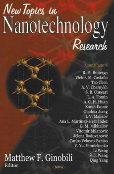 Hardcover New Topics in Nanotechnology Research Book