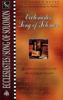 Paperback Shepherd's Notes: Ecclesiastes/Song of Solomon Book