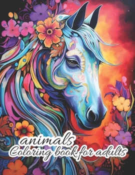 Paperback Animals coloring book for adults Book