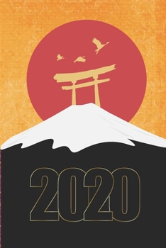 2020 : Japanese Art Calendar, Planner, Including a Bullet Grid Notes Section. Bonus: 2020 + 2021 Year Overview Calendar, 6x9 Inch, Creme Paper, 120 Pages