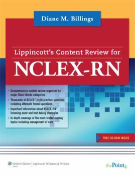 Paperback Lippincott's Content Review for NCLEX-RN [With CDROM] Book