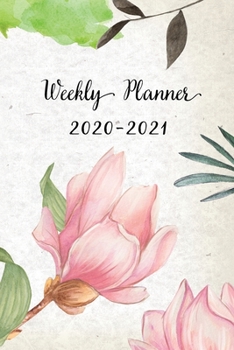 Paperback Weekly Planner 2020-2021: Red Magnolia Design Weekly and Monthly Planner - Perfect Gift for Girl Women Friends and Colleagues Book