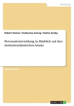 Paperback Personalentwicklung in Hinblick auf den institutionalistischen Ansatz [German] Book