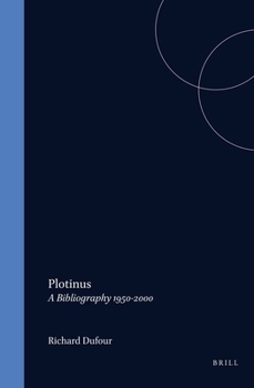 Hardcover Plotinus: A Bibliography 1950-2000 Book