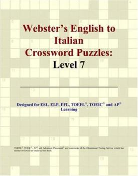 Paperback Webster's English to Italian Crossword Puzzles: Level 7 [Italian] Book