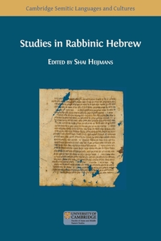 Paperback Studies in Rabbinic Hebrew Book