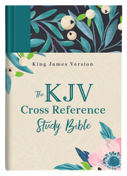 Hardcover The KJV Cross Reference Study Bible--Turquoise Floral Book