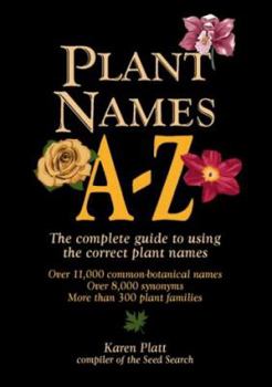 Paperback Plant Names A-Z : The Complete Guide to Using the Correct Plant Names Book