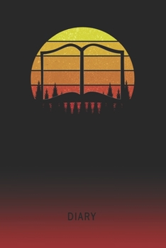 Diary: Blank Librarian Personal Writing Memoir Old School Retro Vintage Sunset 80s Cover Daily Journaling for Writers & Journalists Productivity Note Taking Logbook Plan, Set Goals & Write about your 