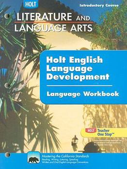Paperback Holt Literature and Language Arts: English Langauge Development Workbook Grade 6 Book