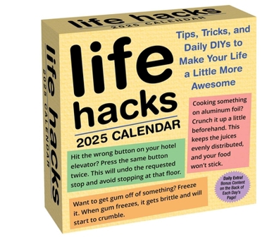 Calendar Life Hacks 2025 Day-To-Day Calendar Book