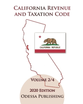 Paperback California Revenue and Taxation Code 2020 Edition [RTC] Volume 2/4 Book