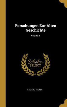 Hardcover Forschungen Zur Alten Geschichte; Volume 1 [German] Book