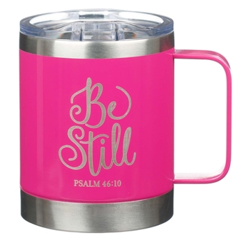 Kitchen Stainless Steel Mug Be Still Psalm 46:10 Book